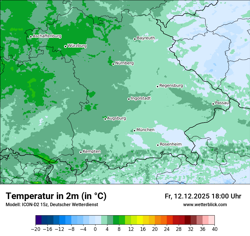 Modellkarten Temperatur