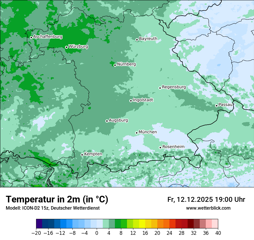 Modellkarten Temperatur