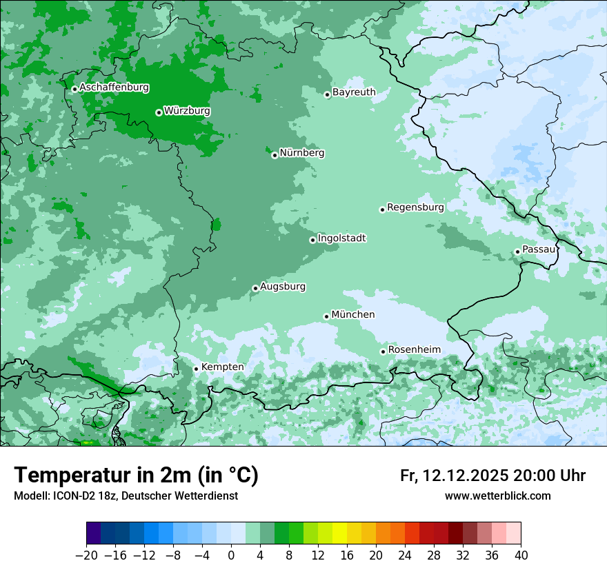 Modellkarten Temperatur