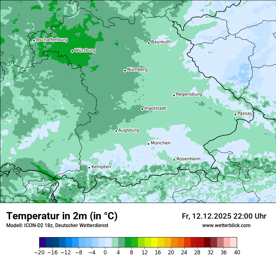 Modellkarten Temperatur
