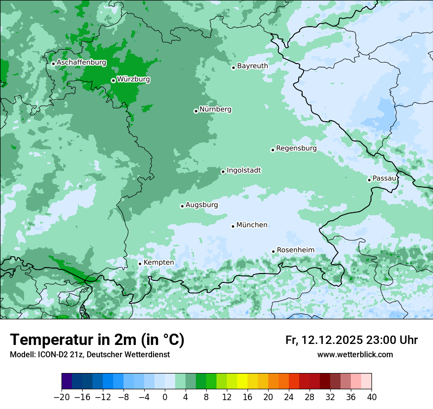 Modellkarten Temperatur