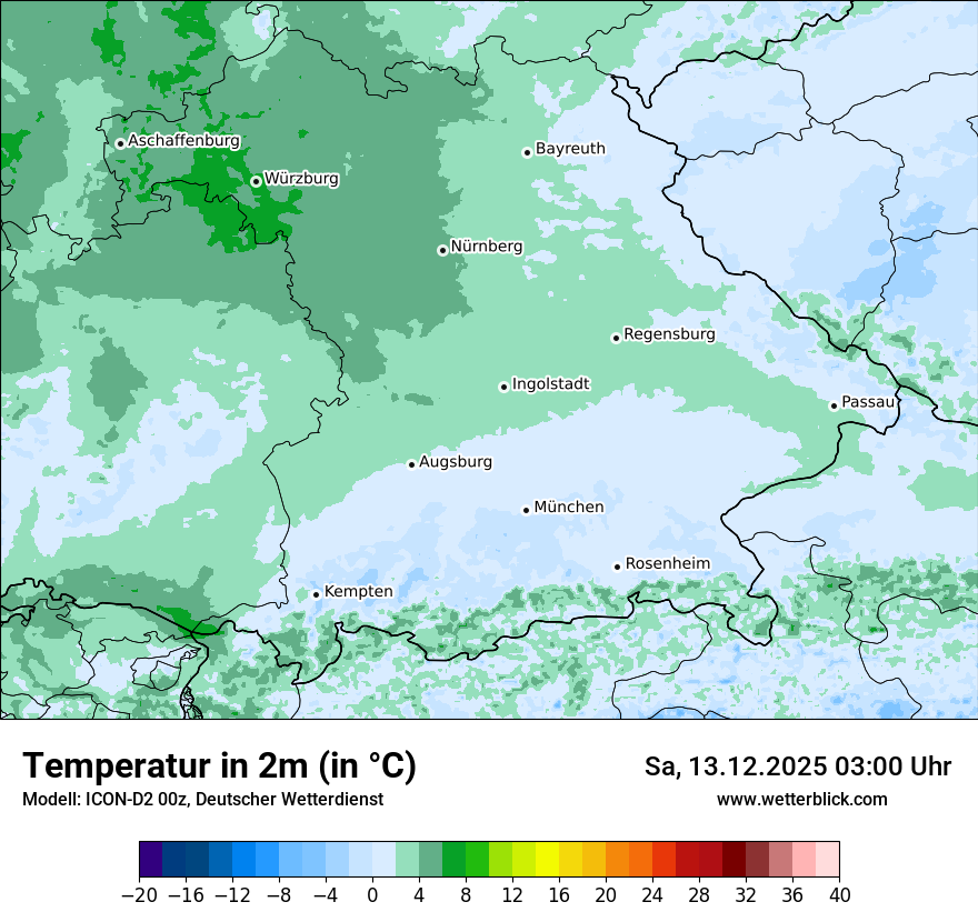 Modellkarten Temperatur