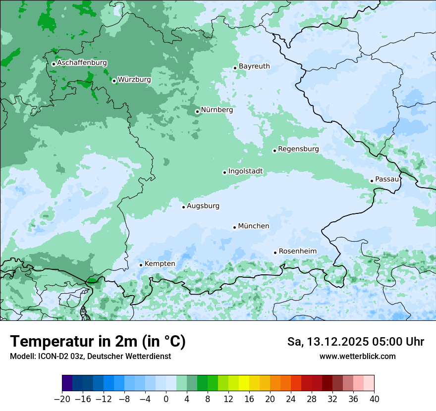 Modellkarten Temperatur