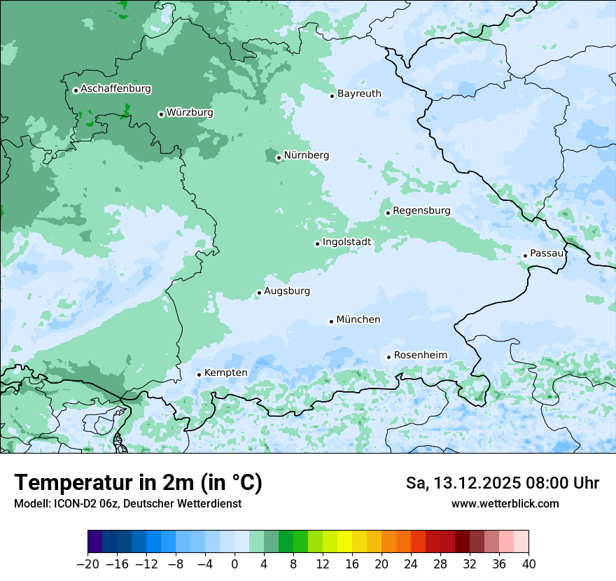 Modellkarten Temperatur