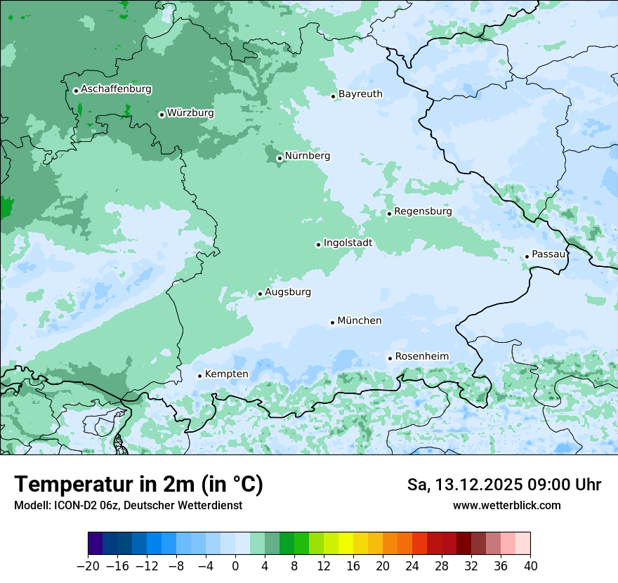 Modellkarten Temperatur