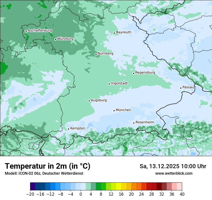 Modellkarten Temperatur