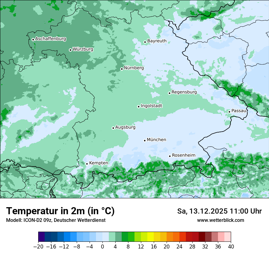 Modellkarten Temperatur