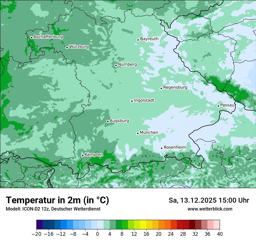 Modellkarten Temperatur