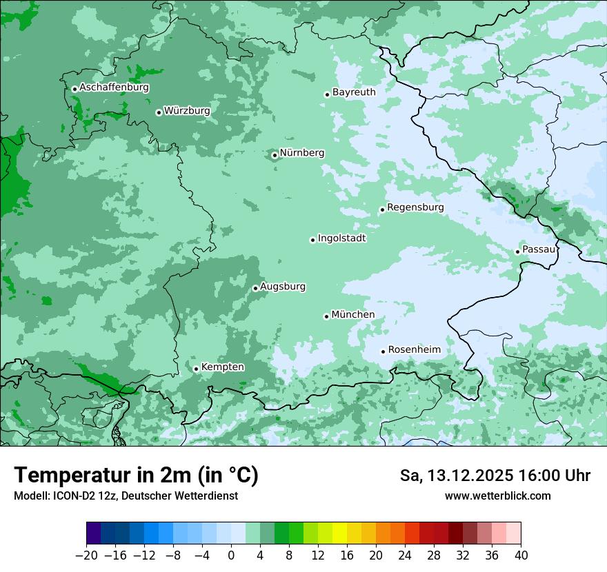 Modellkarten Temperatur