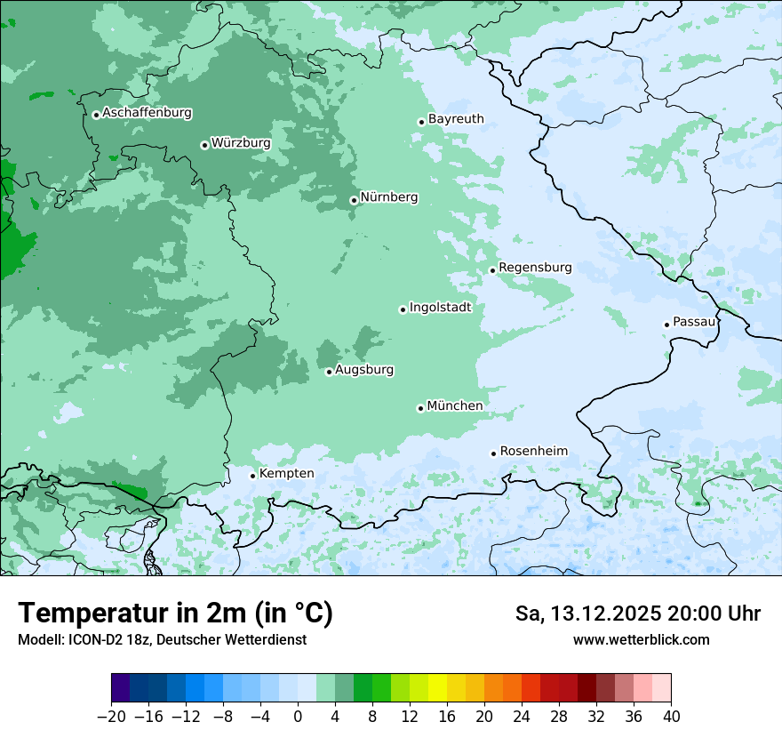 Modellkarten Temperatur