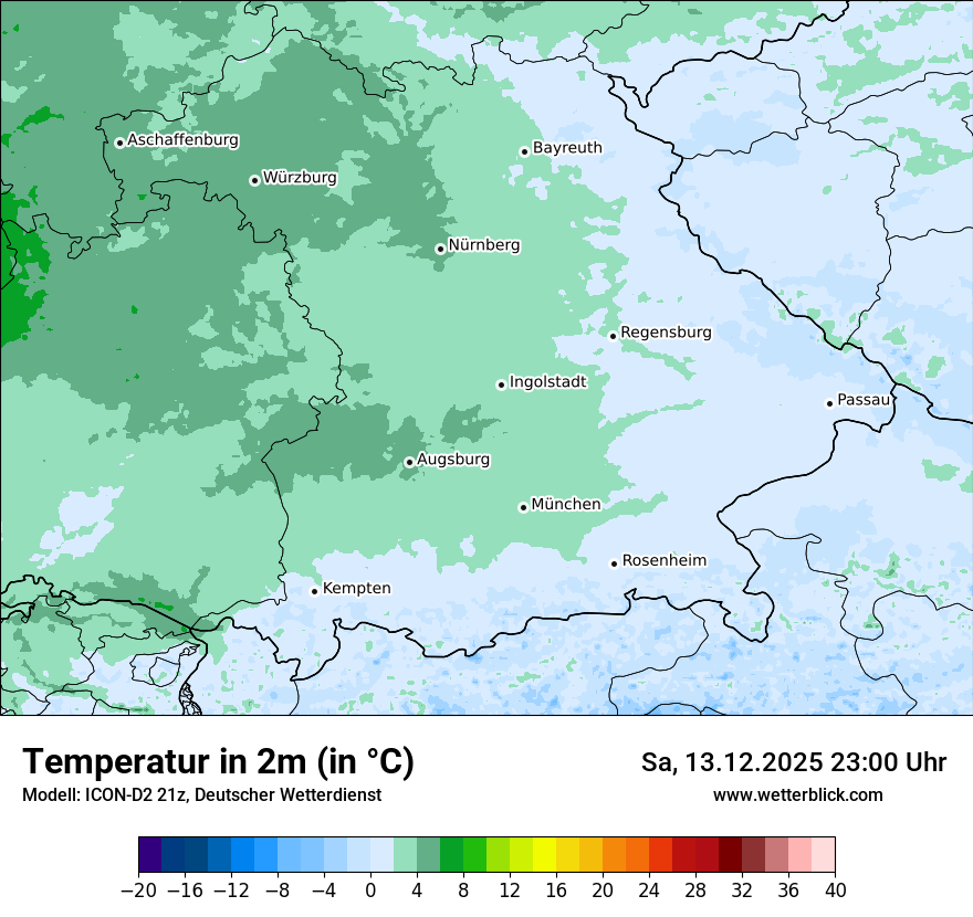 Modellkarten Temperatur