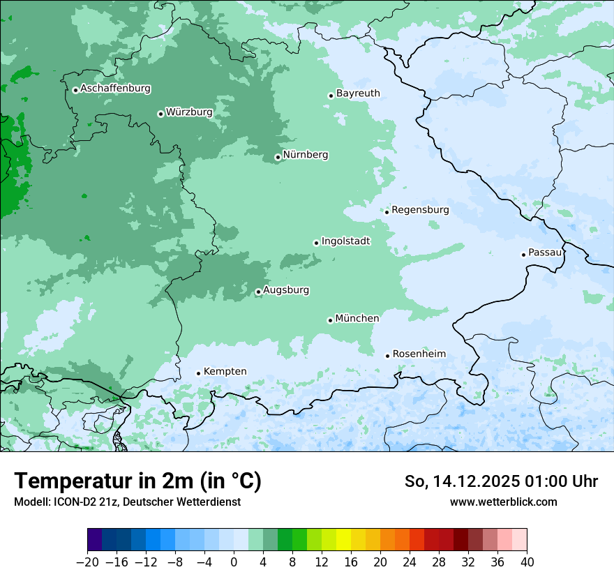 Modellkarten Temperatur