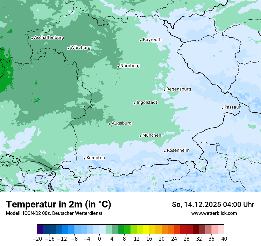 Modellkarten Temperatur