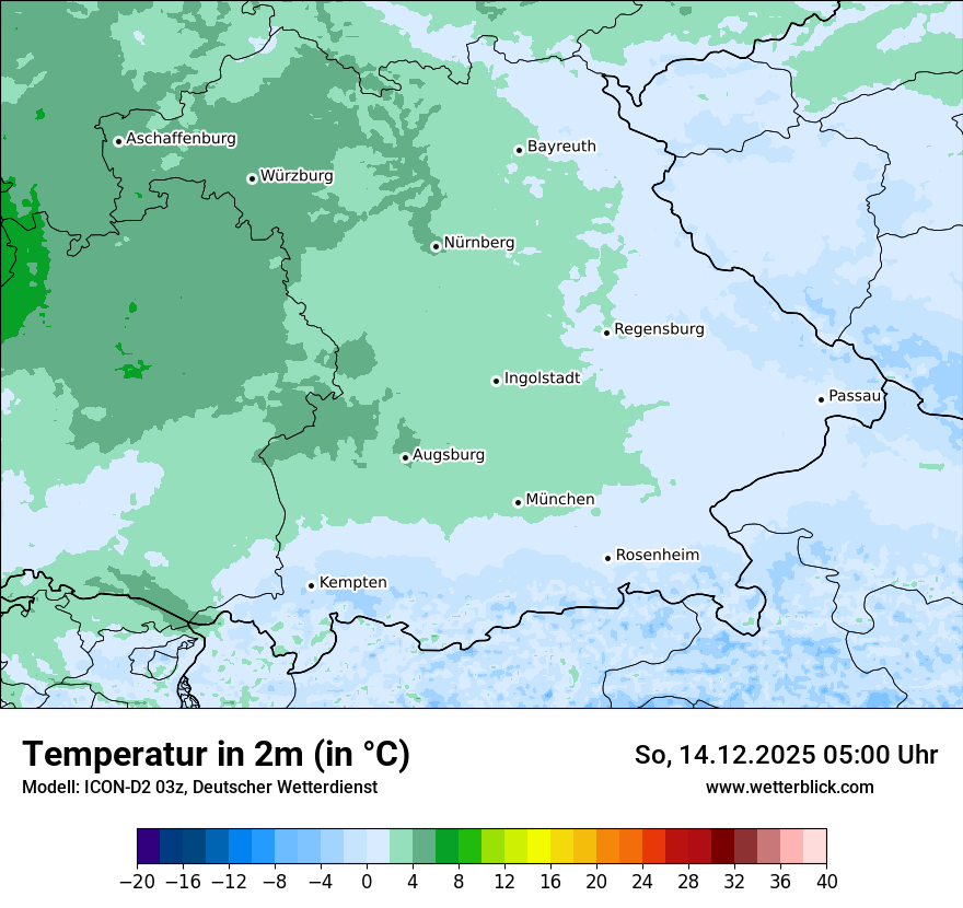 Modellkarten Temperatur