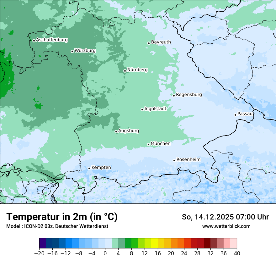 Modellkarten Temperatur
