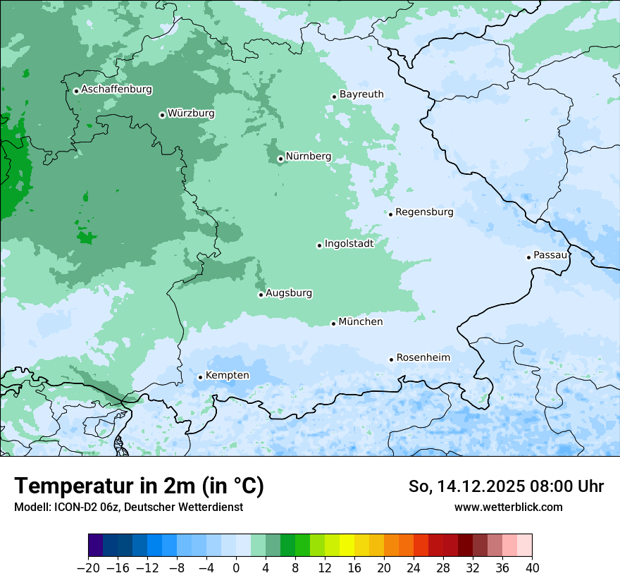 Modellkarten Temperatur