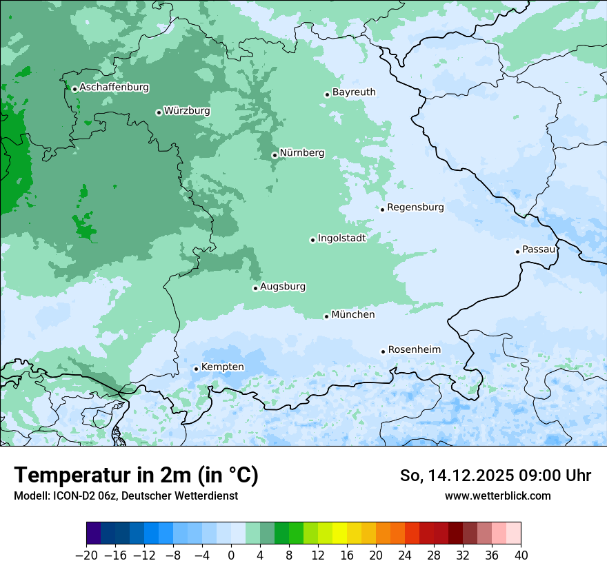 Modellkarten Temperatur