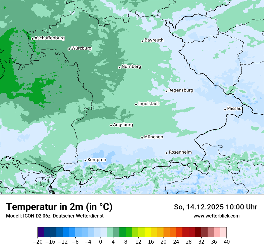 Modellkarten Temperatur