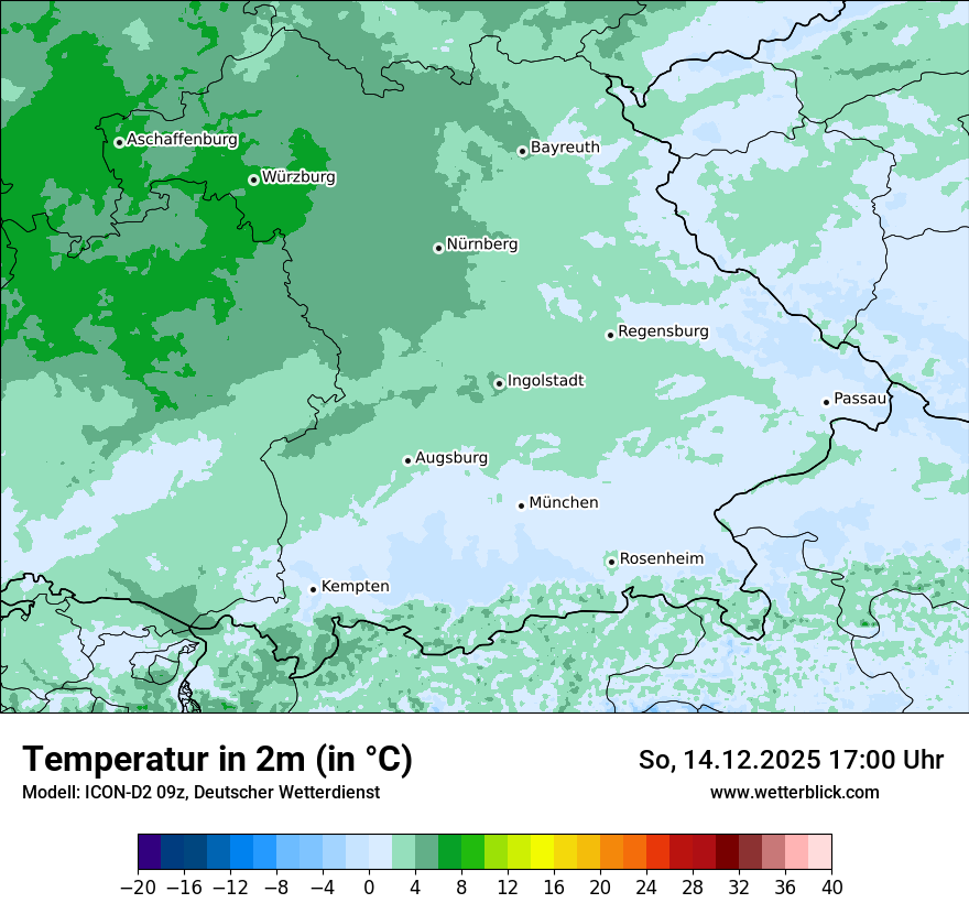 Modellkarten Temperatur