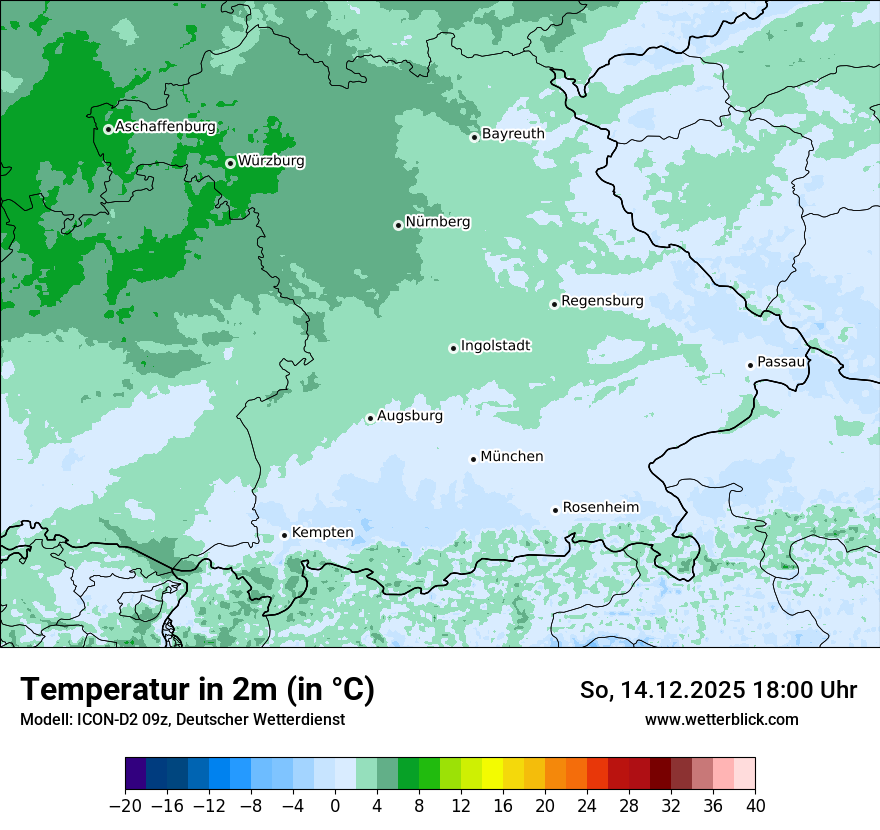 Modellkarten Temperatur
