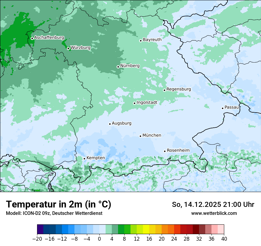 Modellkarten Temperatur
