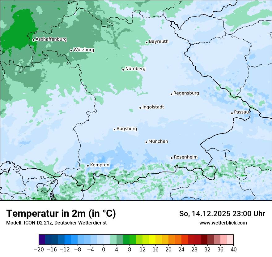 Modellkarten Temperatur