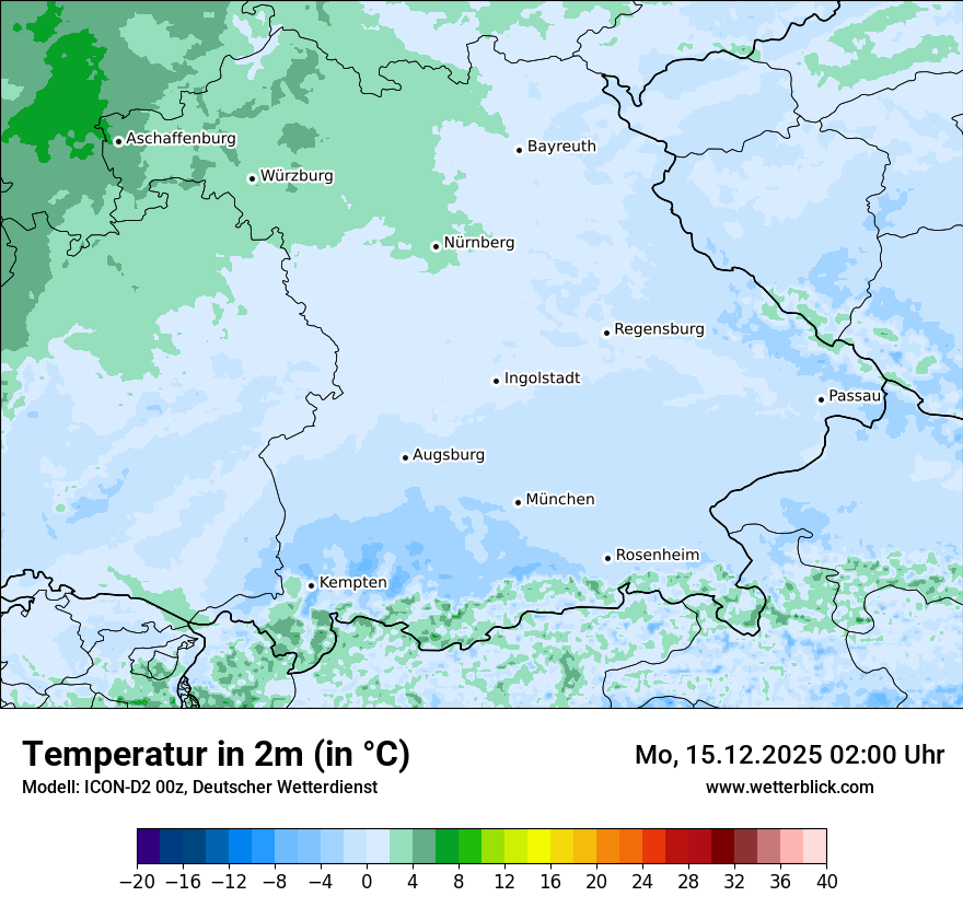 Modellkarten Temperatur