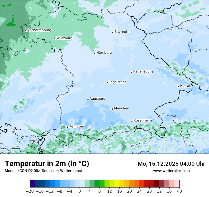 Modellkarten Temperatur
