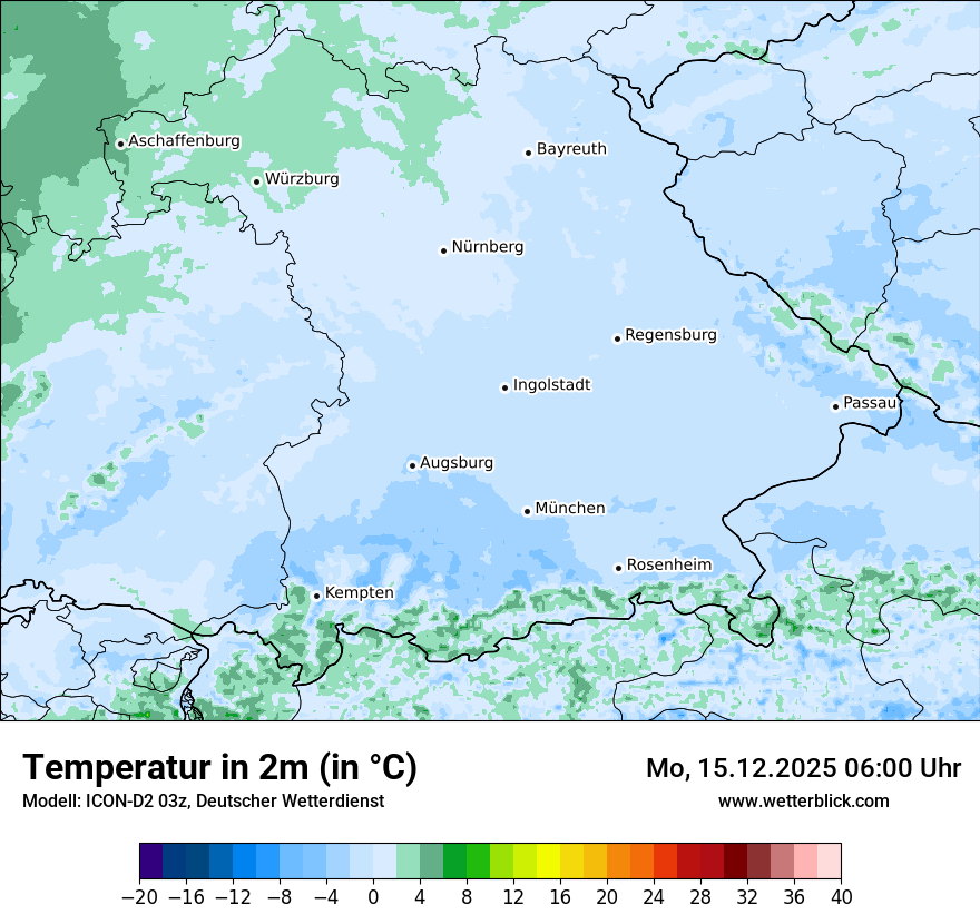 Modellkarten Temperatur