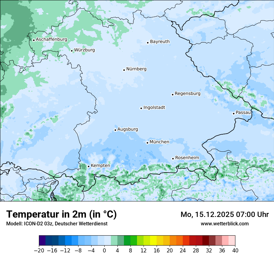 Modellkarten Temperatur