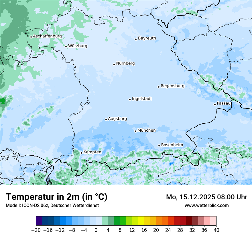 Modellkarten Temperatur