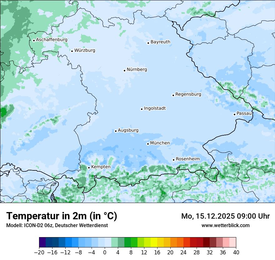 Modellkarten Temperatur