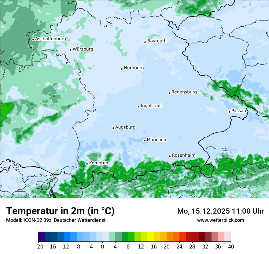 Modellkarten Temperatur