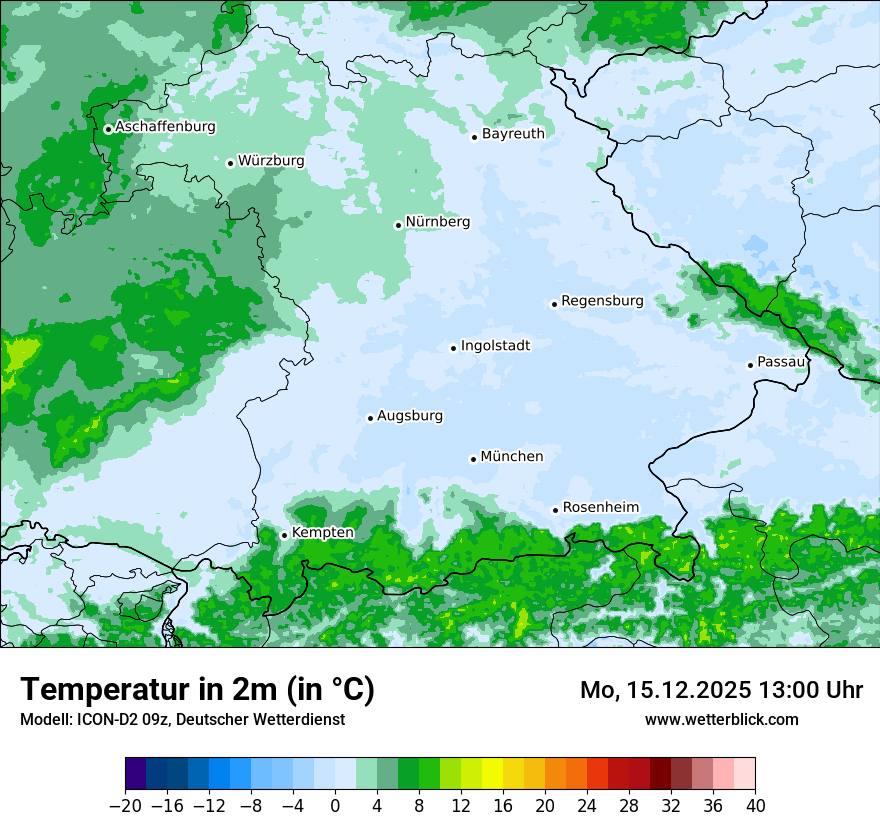 Modellkarten Temperatur
