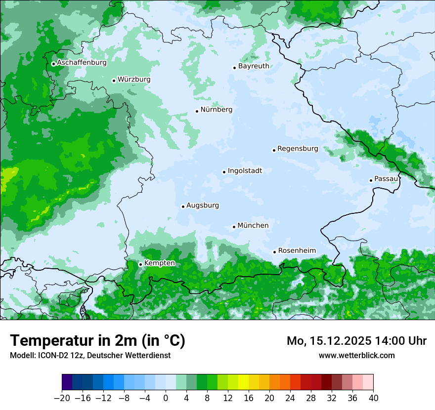 Modellkarten Temperatur