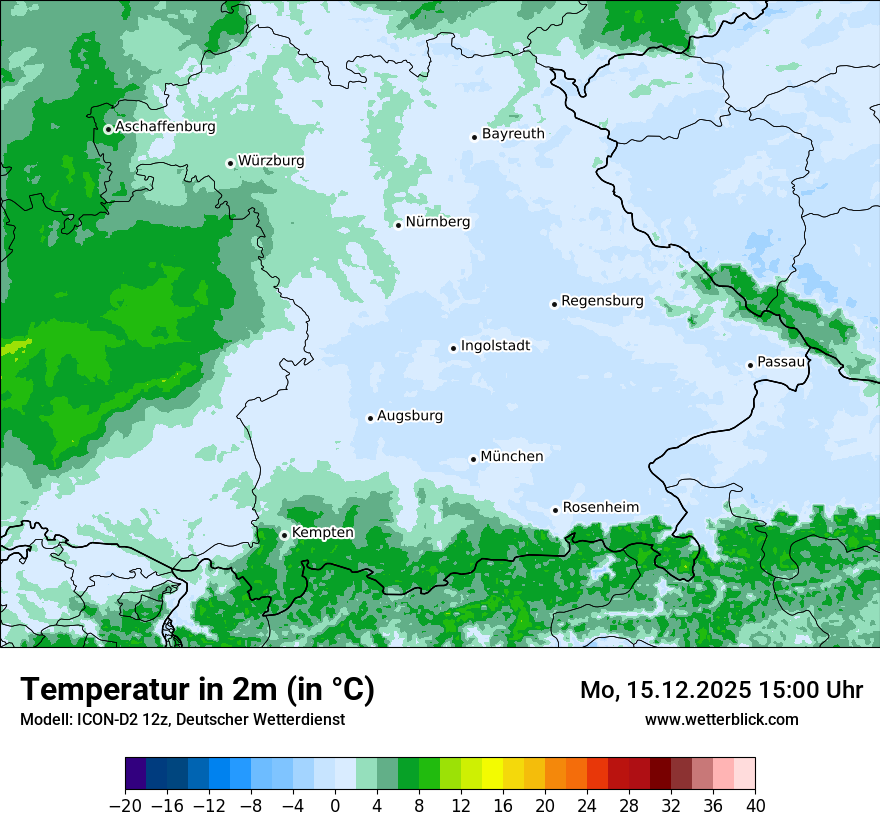 Modellkarten Temperatur