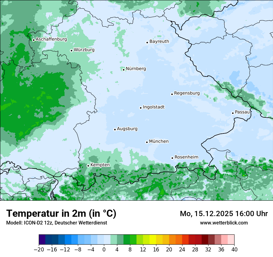 Modellkarten Temperatur