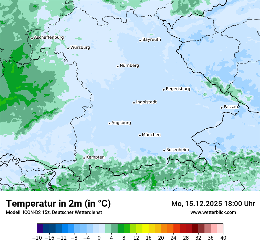 Modellkarten Temperatur