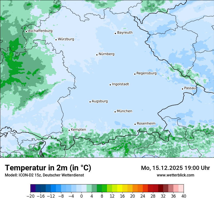 Modellkarten Temperatur