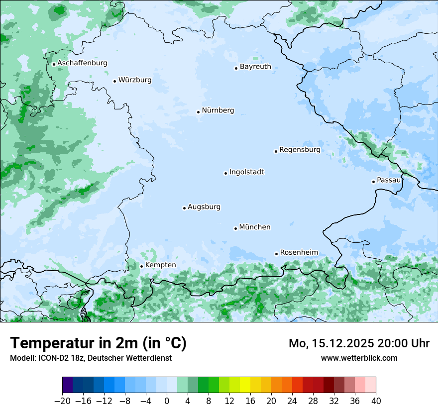 Modellkarten Temperatur