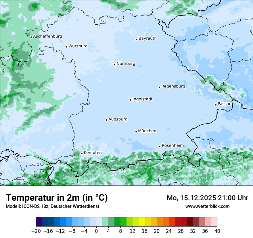Modellkarten Temperatur