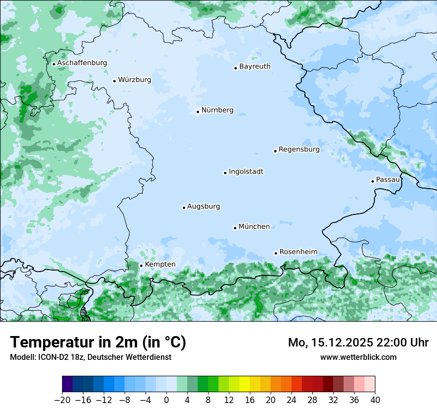 Modellkarten Temperatur