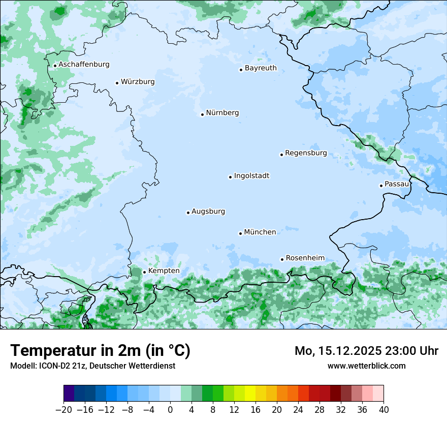 Modellkarten Temperatur