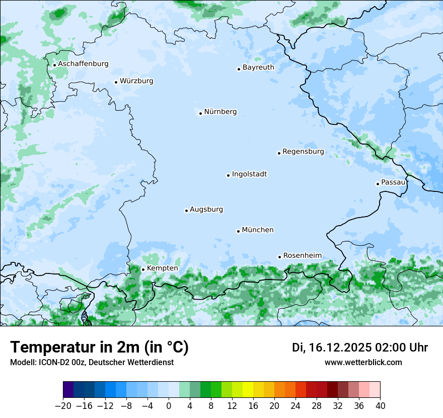 Modellkarten Temperatur