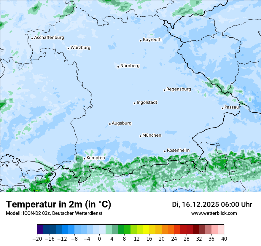 Modellkarten Temperatur