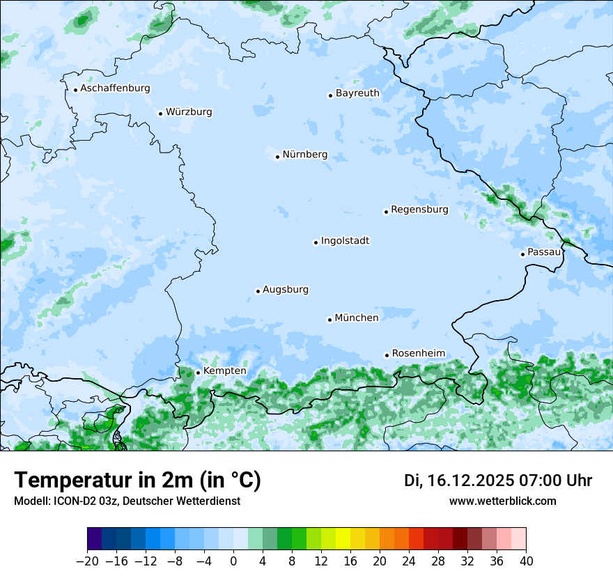 Modellkarten Temperatur