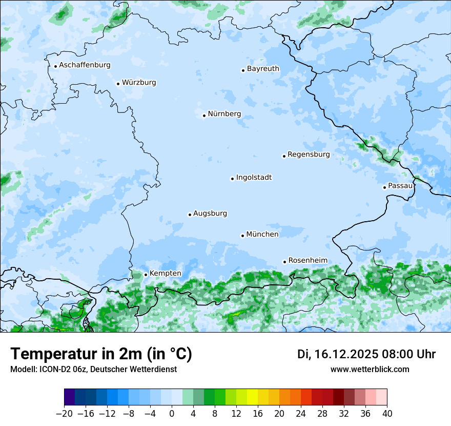 Modellkarten Temperatur