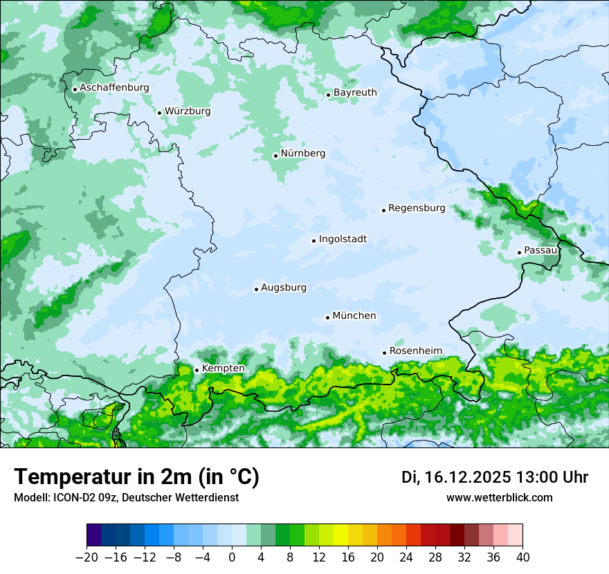 Modellkarten Temperatur