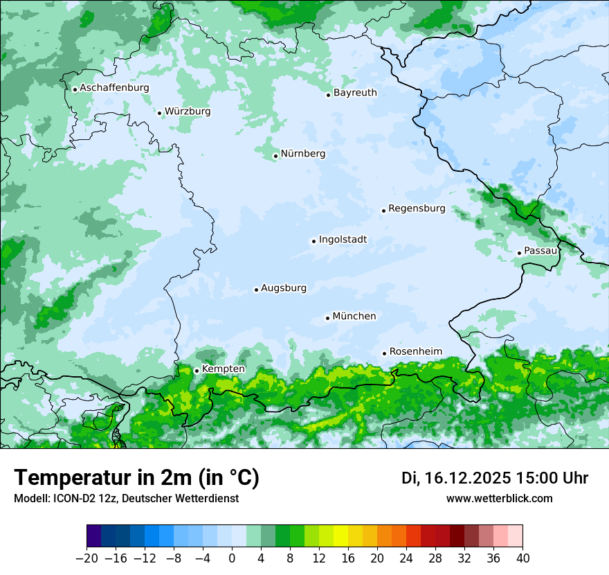 Modellkarten Temperatur