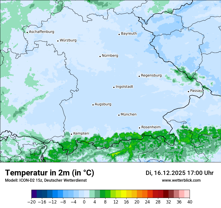 Modellkarten Temperatur